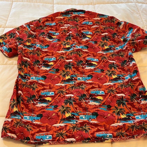 Charleston Threads men’s retro Hawaiian shirt size XL orange blue summer - Picture 4 of 10